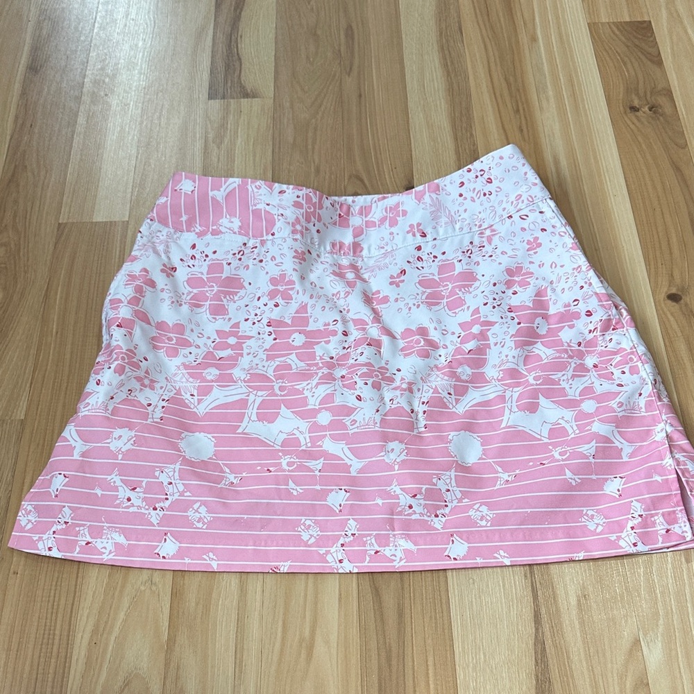adidas Pink and White A-Line Skort